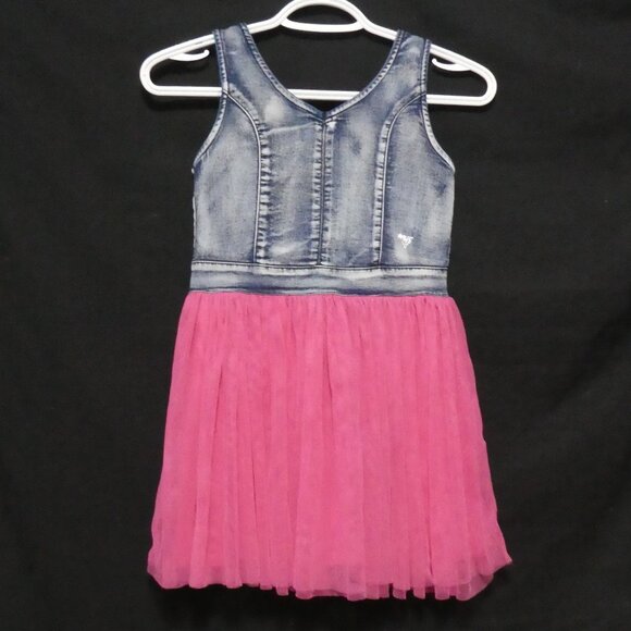 GUESS KIDS | small (7/8) girls | Denim Dress | Zip-Up Back Closure - Picture 1 of 16